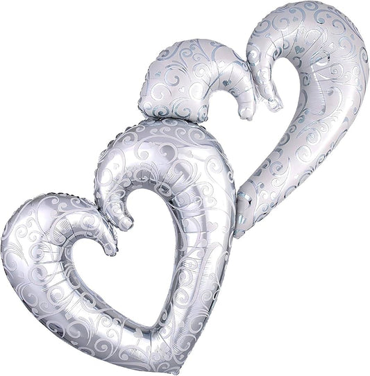 Interlocking Hearts Foil Balloon