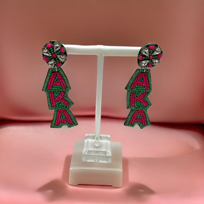 AKA Alpha Sorrority Earrings