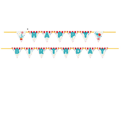 CIRCUS CARNIVAL BIRTHDAY PENNANT BANNER