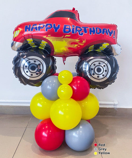 Monster Truck Birthday Table Table Centerpiece