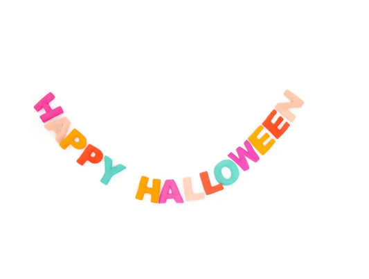 Happy Halloween Colorful Felt Garland