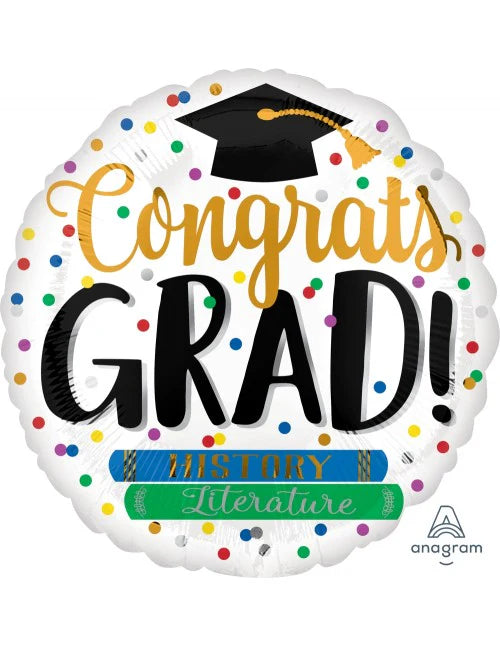 Congrats Grad History 18" Balloon