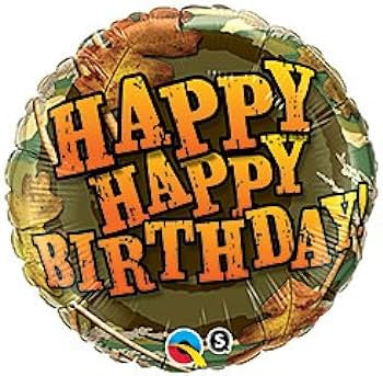 Happy Birthday Camouflage Theme, 18"  Balloon*
