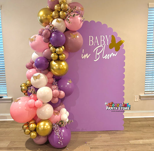 Baby in Bloom Shower Setup