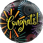 Congrats Fireworks Balloon