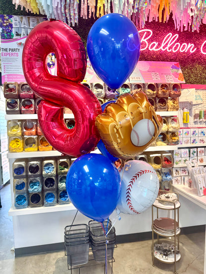 Baseball & Glove bouquet 6pc