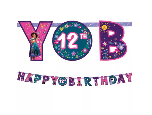 Encanto Cardstock Birthday Banner Kit, 10.7ft