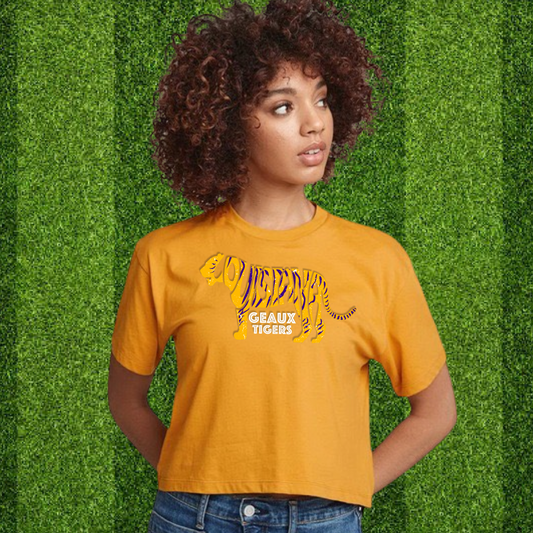 LSU Jags Crop Tee LA Tiger