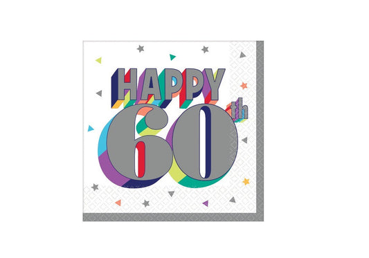 Copy of Over the Hill 'Here's to 60' Lunch Napkins (16ct)