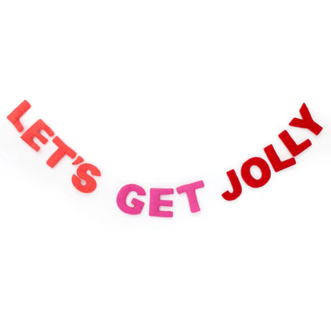 Let’s Get Jolly felt Christmas banner