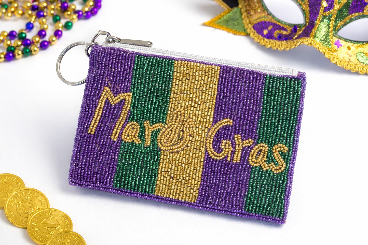 Mardi Gras Coin Hand Bag