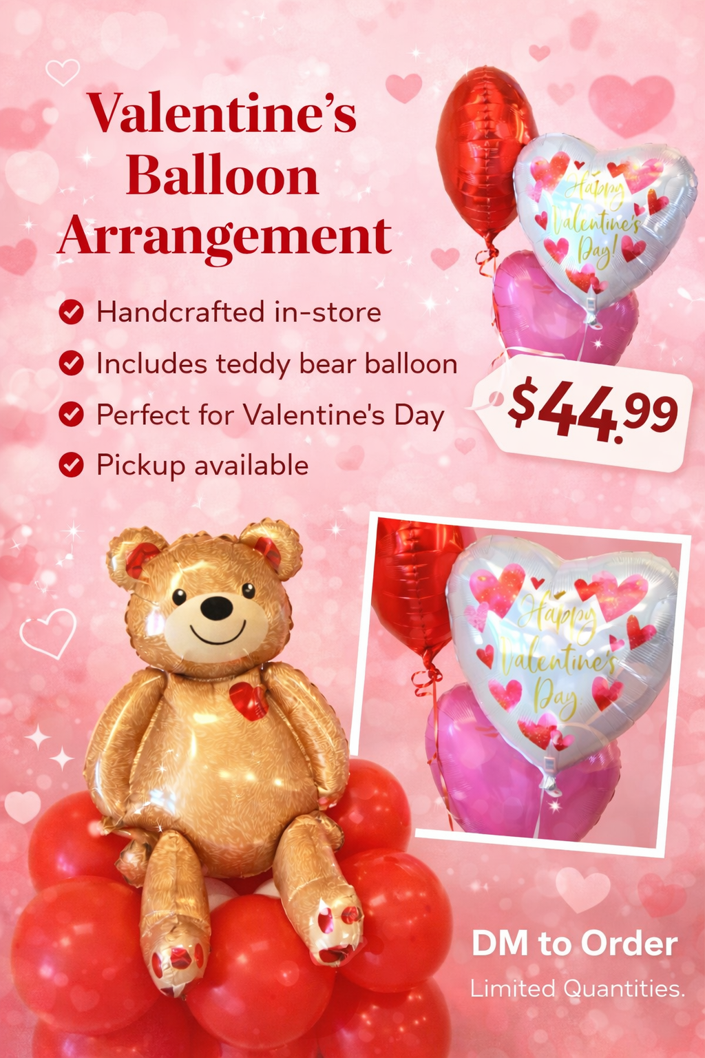 Love You Beary Much Balloon Arrangement