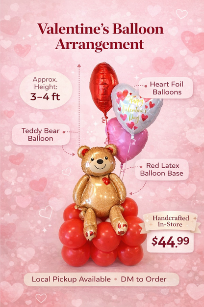 Love You Beary Much Balloon Arrangement