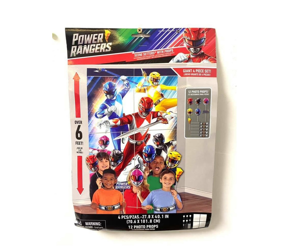 Power Rangers Classic Paper Scene Setter & Photo Props
