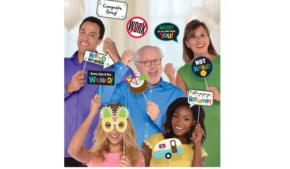 Happy Retirement Celebration Photo Booth Props 13ct