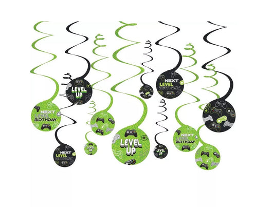Level Up Swirl Decorations 12ct