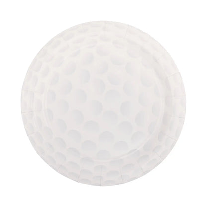 Golf Ball Paper 9" Plates, Set of 8
