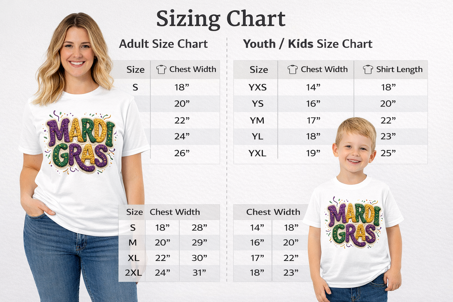 Mardi Gras Family Shirts | Adult & Youth Carnival T-Shirt