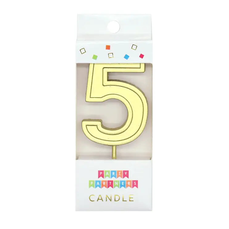Gold Candle Cake Top  Number