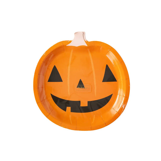PUMPKIN SHAPED PAPER PLATE