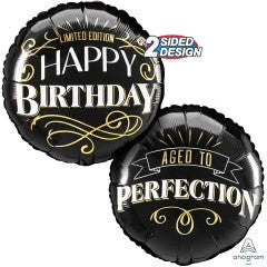 Happy Birthday Aged to Perfection 18" Balloon (2-Sided)