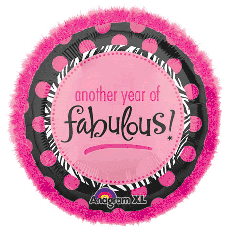 Another Year of Fabulous Feathery Balloon