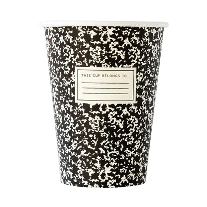 Back To School Composition Paper Cups, 8 Count*