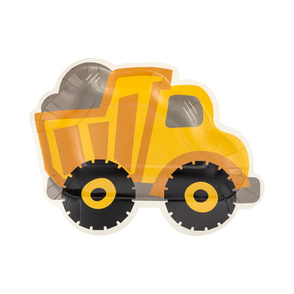 Construction Dump Truck 10" Shaped Plate (8 count)