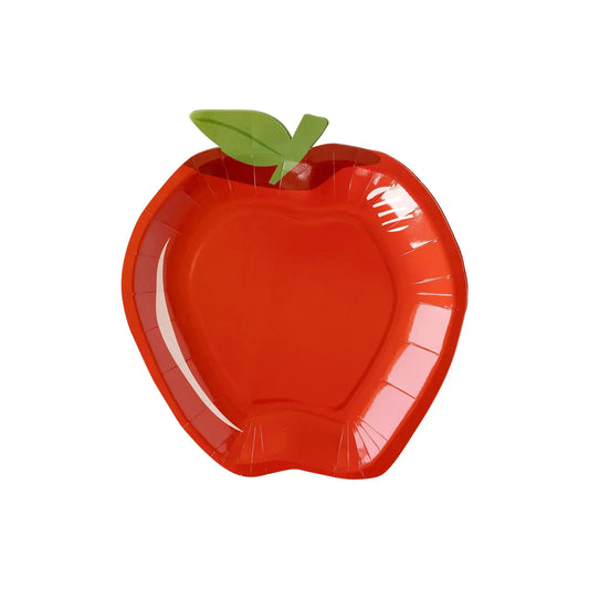 Red Apple Shaped Plate, 8 Count*