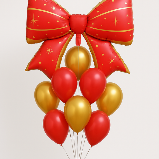 Red Christmas Bow Bouquet (Copy)