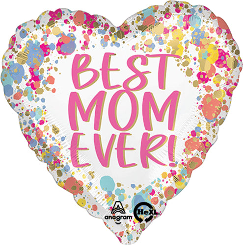 Painted Best Mom Ever Balloon, 18 inch
