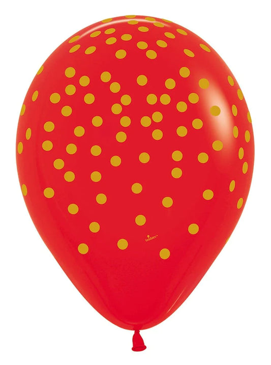 Red w/ Gold Confetti Printed