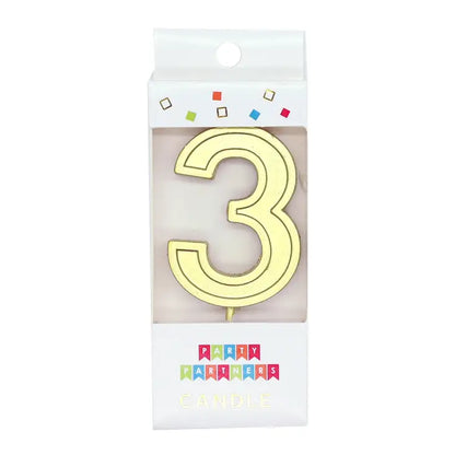 Gold Candle Cake Top  Number