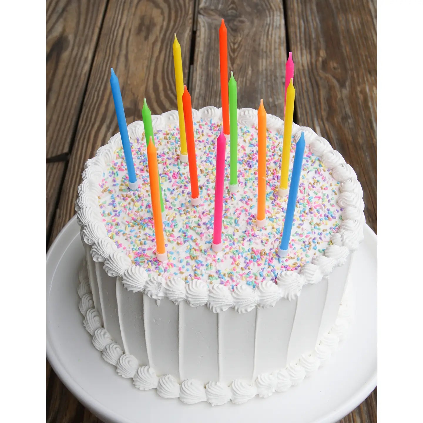 Neon Rainbow Gradient 12 Candle Set