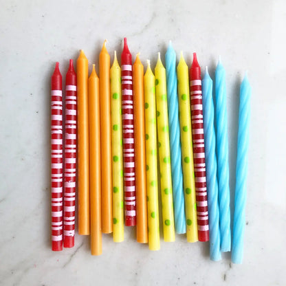 Tall Mixed Rainbow 16 Candle Set