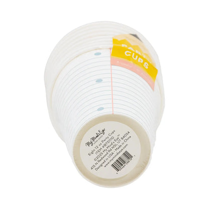 Back To School Paper Design Paper Cup, 8 Count*