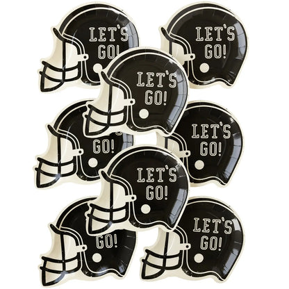 Football Helmet 10" Plates (8 Count)
