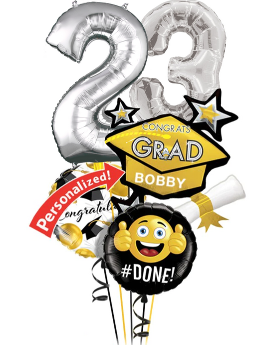 Graduation Done W/ number Bouquet & Weight