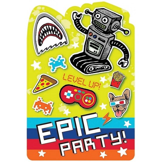 Epic Party Invitation Set w/ Envelopes (8ct)
