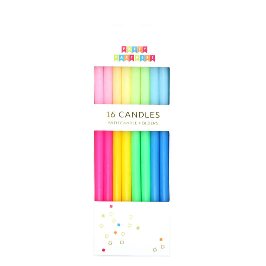 Colorful Ombre 16 Candle Set
