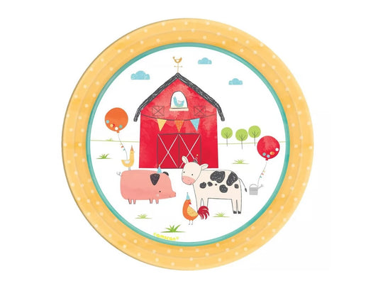Friendly Farm Dessert Plates 18ct
