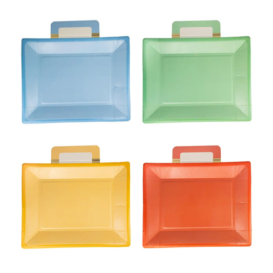 Lunchbox Shaped Paper Plate Set, 8 Count*