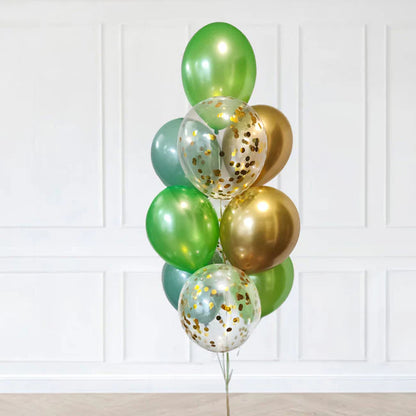 Green & Gold Simple Bouquet 10pc