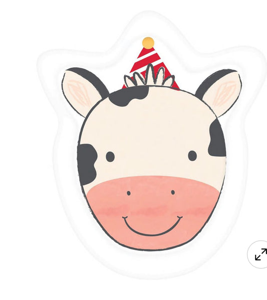 Friendly Farm Cow Dessert Plates 8ct
