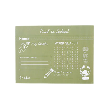 Back To School Green Chalkboard Placement*