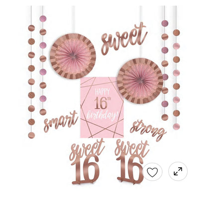 Sweet 16 Room Decor Kit