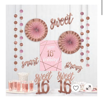 Sweet 16 Room Decor Kit
