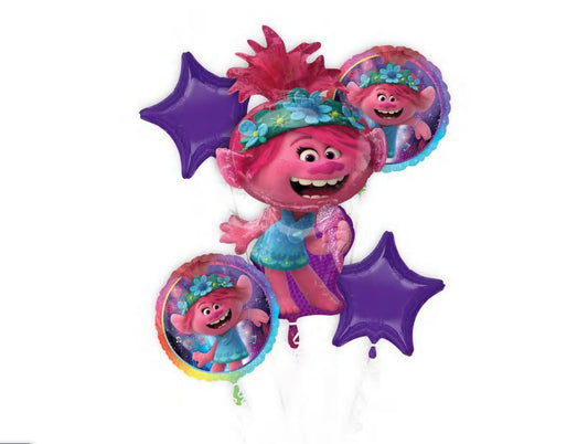 Trolls 2 Balloon Bouquet 5pc