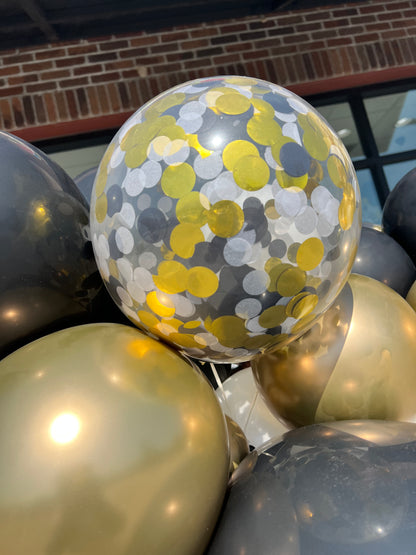 Black Retro Confetti GARLAND(TO GO NO INSTALL)