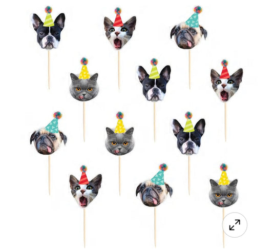 Over the Hill Animal Cupcake Picks 24ct